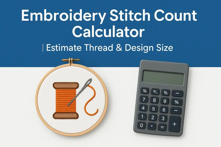 Embroidery Stitch Count Calculator
